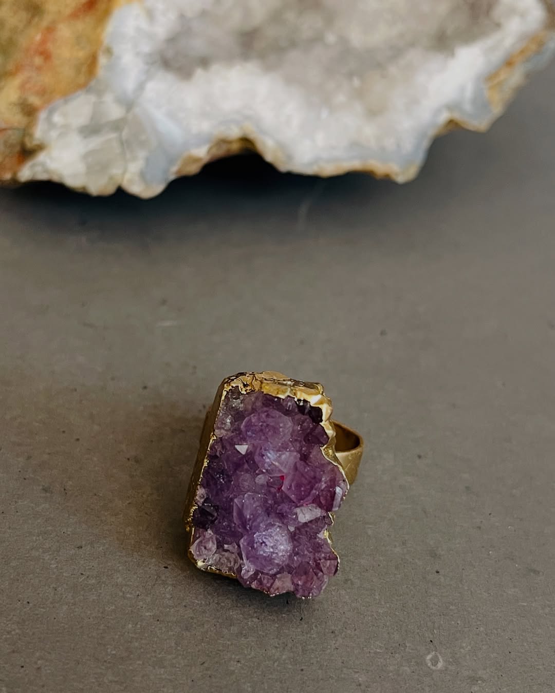 انگشتر راف سنگ آمیتیست